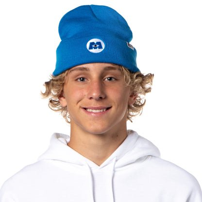 Monsters Inc Embroidered Logo Fold Cuff Adult Beanie OSFM