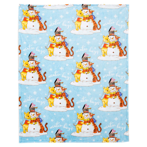 Northwest Winnie The Pooh Silk Touch Throw Blanket, 50" x 70", Winter Hugs