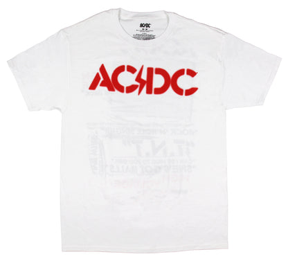 AC/DC Men's High Voltage Album and Song Titles Short Sleeve T-Shirt Tee