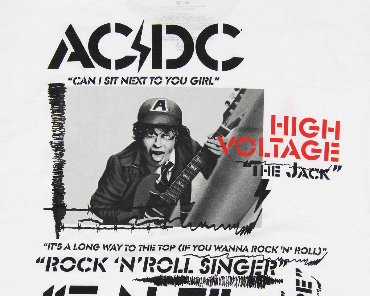 AC/DC Men's High Voltage Album and Song Titles Short Sleeve T-Shirt Tee