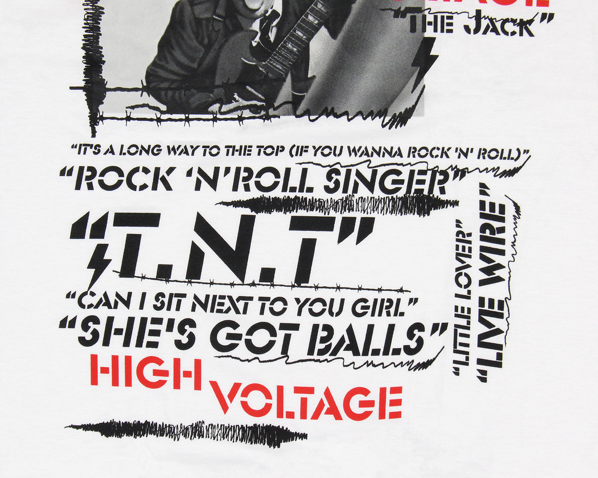 AC/DC Men's High Voltage Album and Song Titles Short Sleeve T-Shirt Tee
