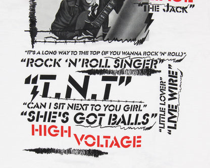 AC/DC Men's High Voltage Album and Song Titles Short Sleeve T-Shirt Tee