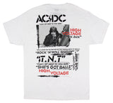 AC/DC Men's High Voltage Album and Song Titles Short Sleeve T-Shirt Tee