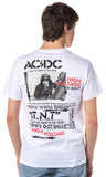 AC/DC Men's High Voltage Album and Song Titles Short Sleeve T-Shirt Tee