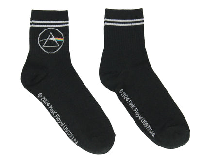 Pink Floyd Women's Dark Side Of The Moon Rainbow 3-Pack Quarter Crew Socks