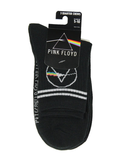 Pink Floyd Women's Dark Side Of The Moon Rainbow 3-Pack Quarter Crew Socks