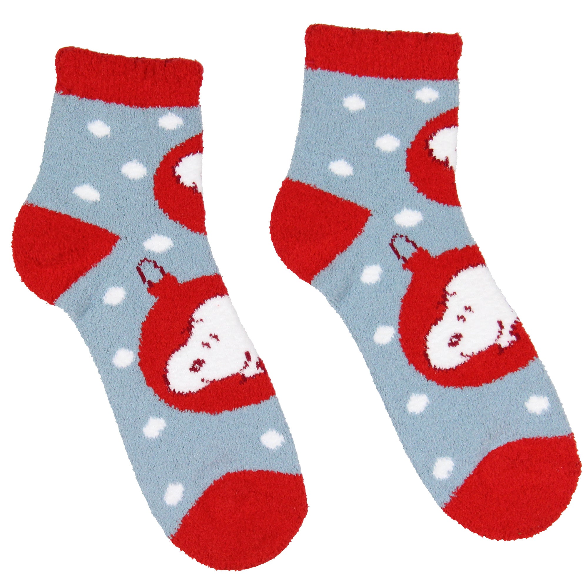 Peanuts Snoopy and Woodstock Holiday 3 Pair Chenille Quarter Crew Socks