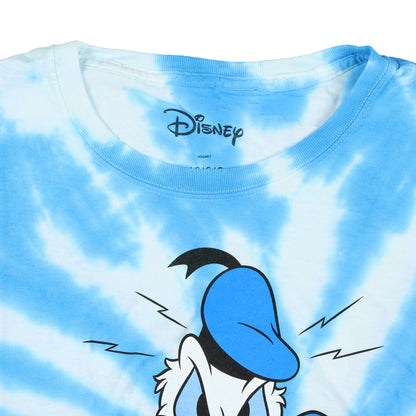Disney Donald Duck Men's Angry Walk Spiral Tie-Dye Design T-Shirt
