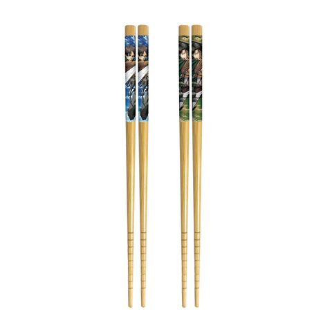 Attack on TItans Bamboo 2 Pairs Collectible Anime Chopsticks