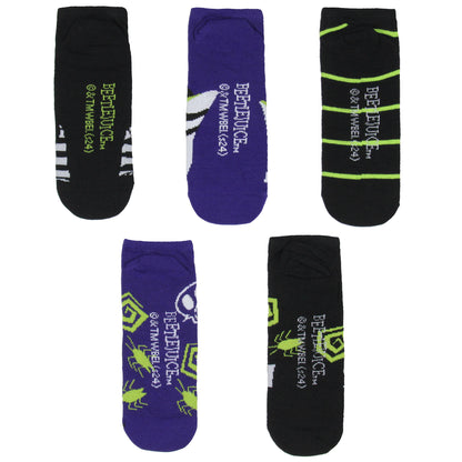 Beetlejuice It's Show Time 5 Pack No-Show Ankle Socks