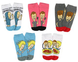 MTV Beavis and Butthead Men's The Great Cornholio Mix & Match Ankle Socks 5 pack