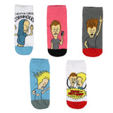 MTV Beavis and Butthead Men's The Great Cornholio Mix & Match Ankle Socks 5 pack