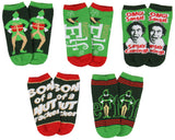 Elf Women's Socks Buddy The Elf Character Catchphrases 5-Pack Ankle Socks