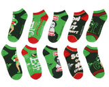 Elf Women's Socks Buddy The Elf Character Catchphrases 5-Pack Ankle Socks