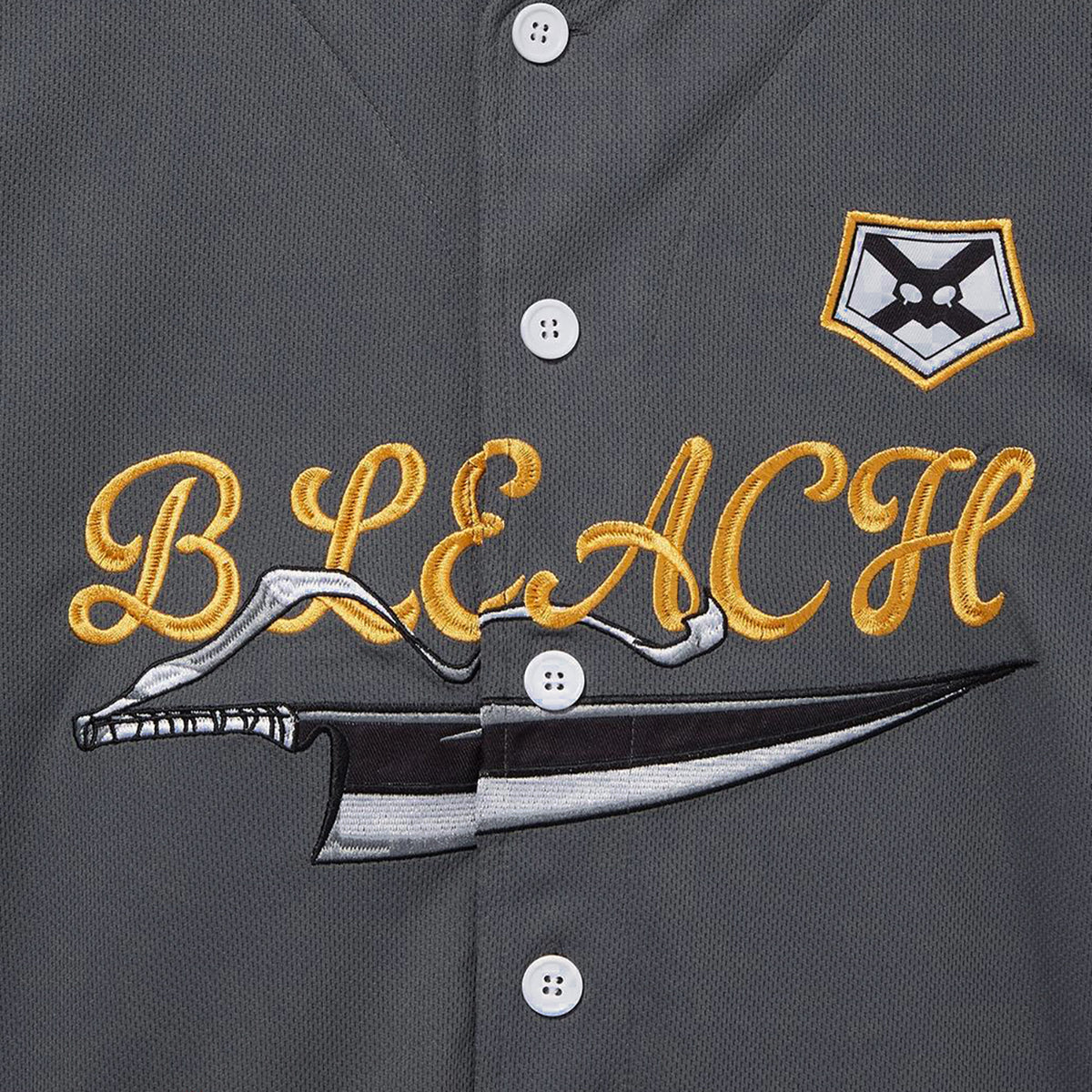 Bleach Baseball Jersey Men's Ichigo Anime Mesh Button Front Shirt