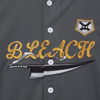 Bleach Baseball Jersey Men's Ichigo Anime Mesh Button Front Shirt