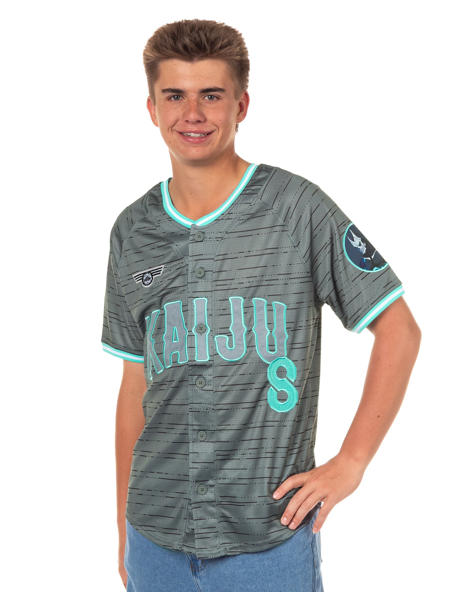 Kaiju No. 8 Baseball Jersey Kafka Hibino Short Sleeve Button Up Shirt