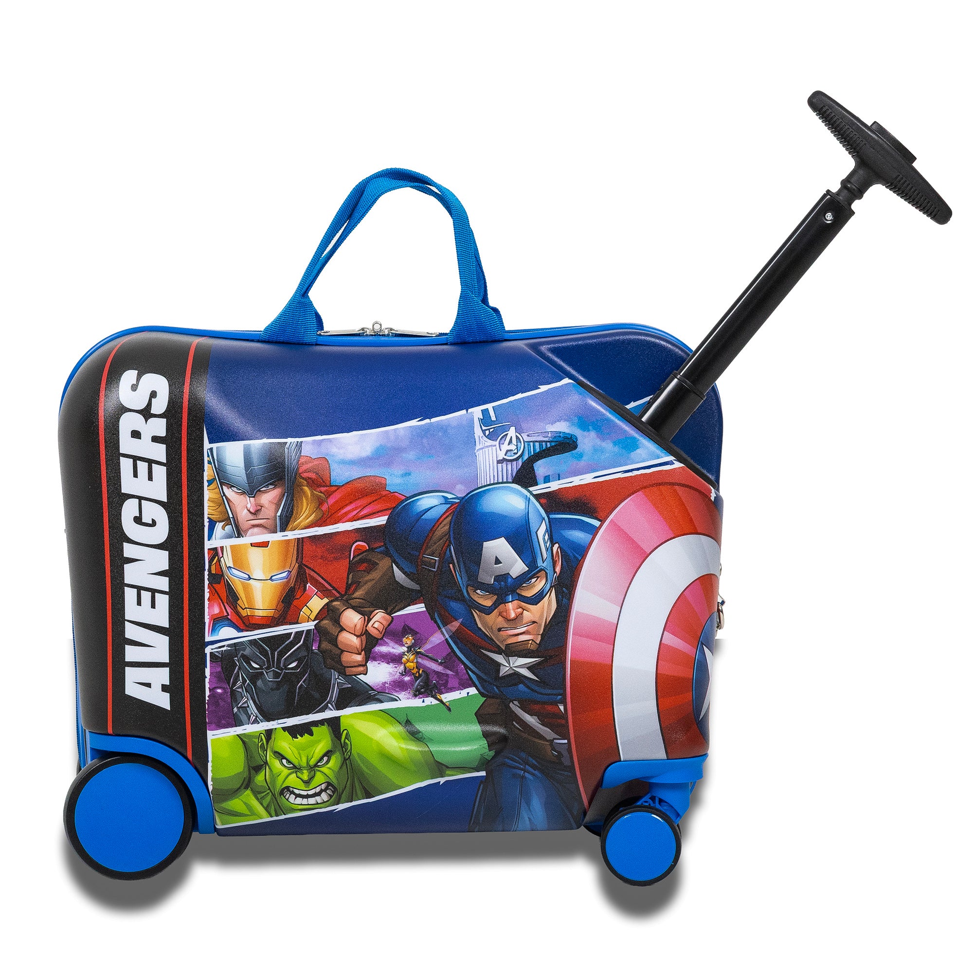 Marvel Avengers Suitcase 18" Kids Ride On Carry On Luggage with Wheels
