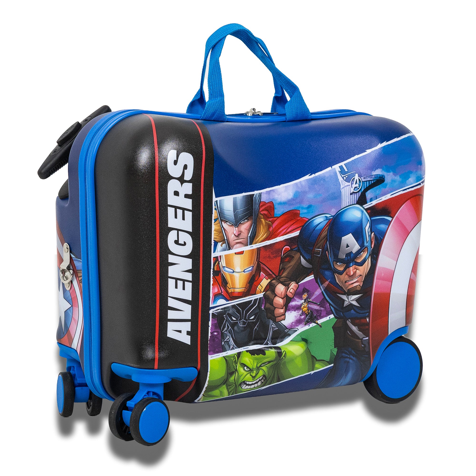 Marvel Avengers Suitcase 18" Kids Ride On Carry On Luggage with Wheels