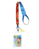 Wonder Woman Lanyard with Metal Charm and Clear ID Holder