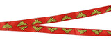 Wonder Woman Lanyard with Metal Charm and Clear ID Holder