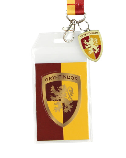 Harry Potter Gryffindor Lanyard With 3D Metal Charm ID Card Holder And Sticker