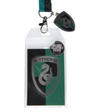 Harry Potter Slytherin House Keychain Lanyard ID Holder Metal Charm With Sticker