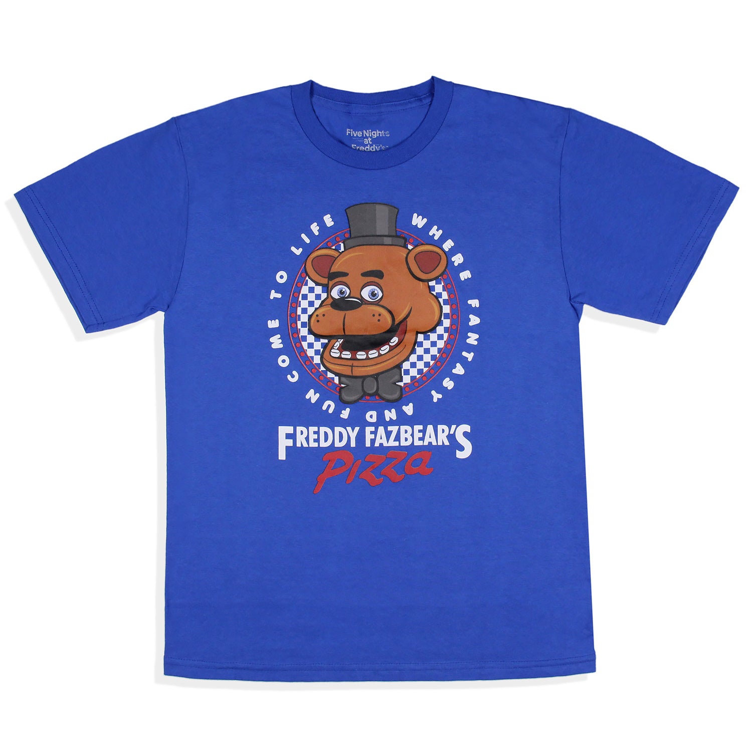 Five Nights At Freddy's T-Shirt Fantasy and Fun Pizza Boy's Tee (S)