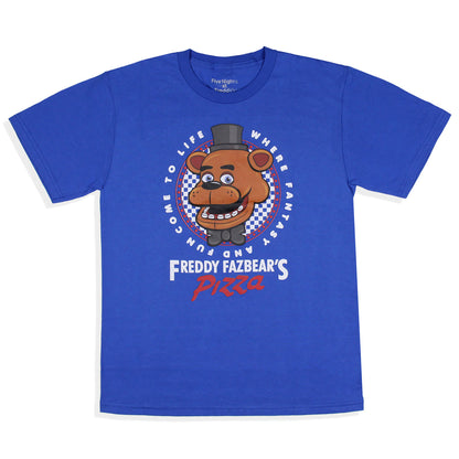 Five Nights At Freddy's T-Shirt Fantasy and Fun Pizza Boy's Tee (S)
