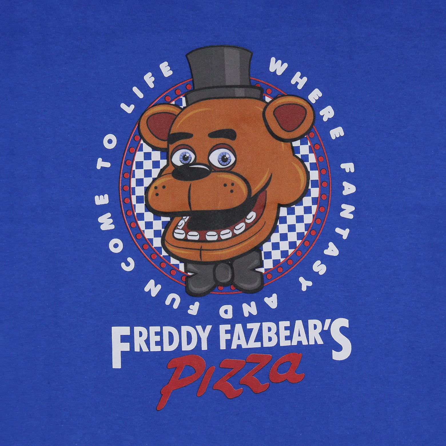 Five Nights At Freddy's T-Shirt Fantasy and Fun Pizza Boy's Tee (S)