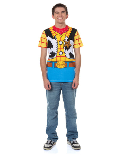 Disney Pixar Toy Story Shirt Men's Woody Sheriff Cowboy Costume T-Shirt