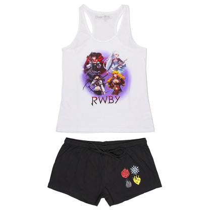 RWBY Womens' Ruby Anime Character Design Tank And Shorts Lounge Sleep Set