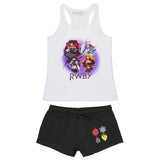 RWBY Womens' Ruby Anime Character Design Tank And Shorts Lounge Sleep Set