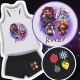 RWBY Womens' Ruby Anime Character Design Tank And Shorts Lounge Sleep Set