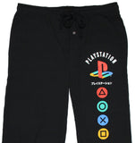 PlayStation Mens' Controller Button Icons Logo Lounge Sleep Pajama Pants