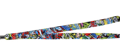Marvel Comic Book Graphic Lanyard ID Badge Holder And 2" Charm