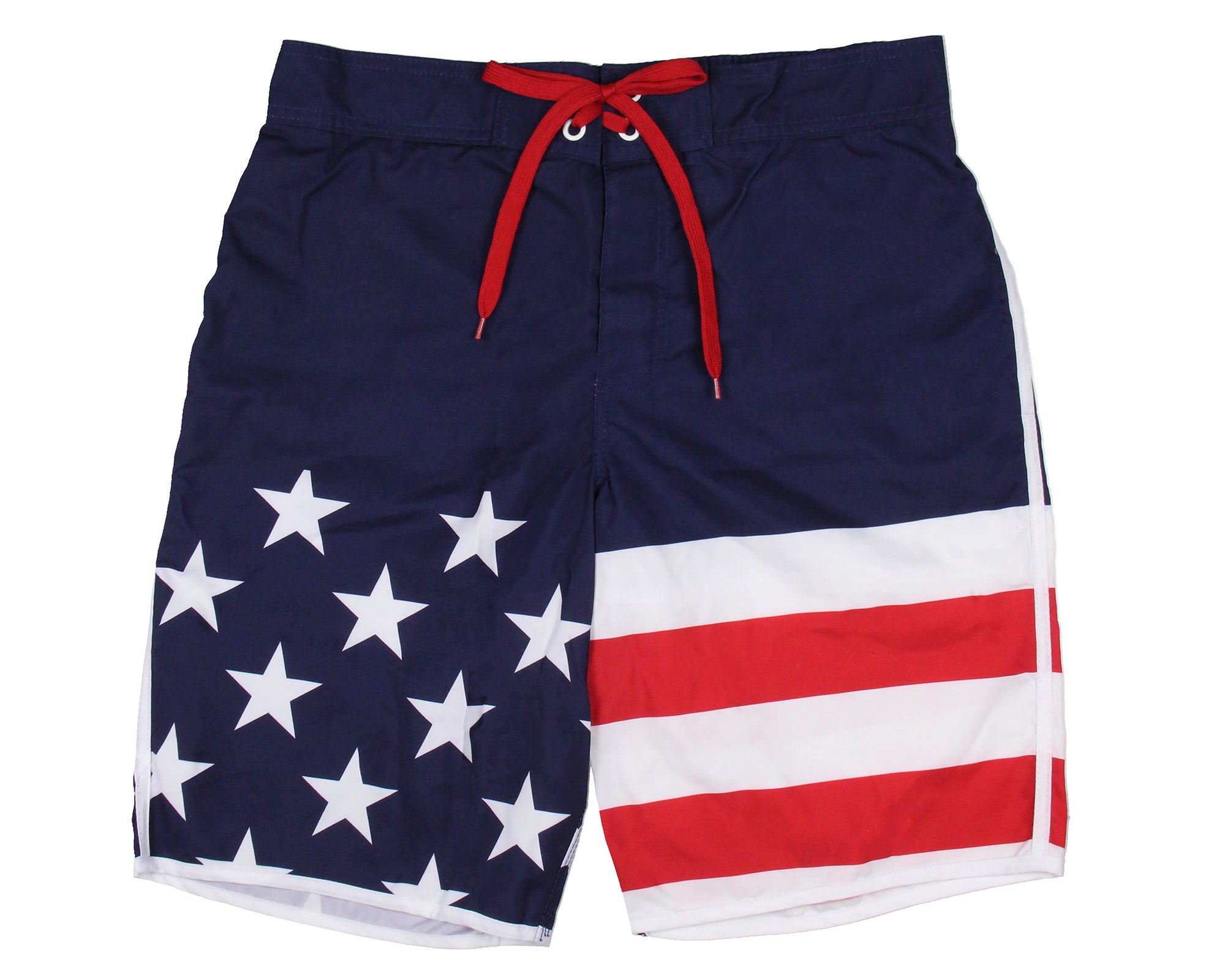 USA Men's Patriotic Red White Blue American Flag Swim Trunks Board Shorts