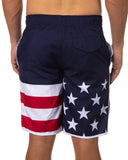 USA Men's Patriotic Red White Blue American Flag Swim Trunks Board Shorts