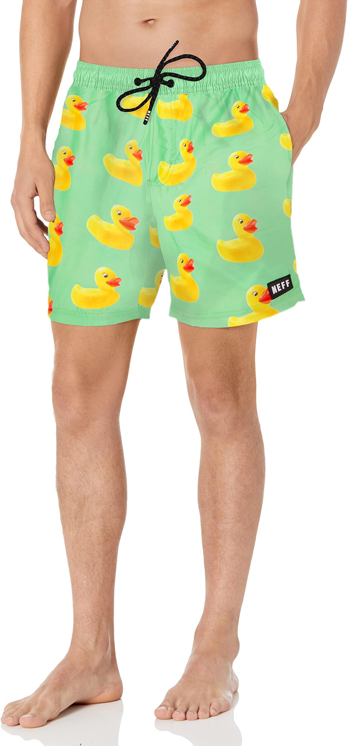 NEFF Men's Green Ducky Daily Hot Tub Board Shorts for Swimming (XXL)