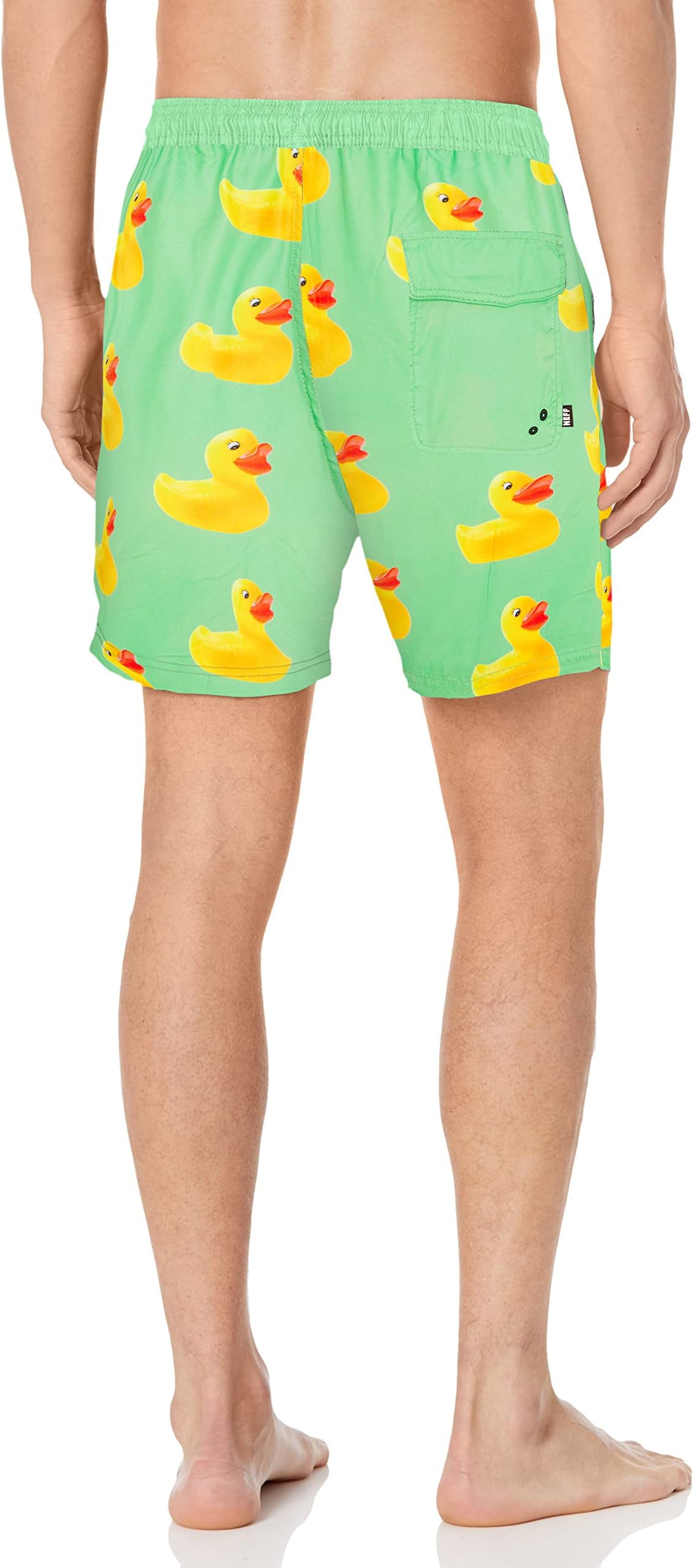 NEFF Men's Green Ducky Daily Hot Tub Board Shorts for Swimming (XXL)
