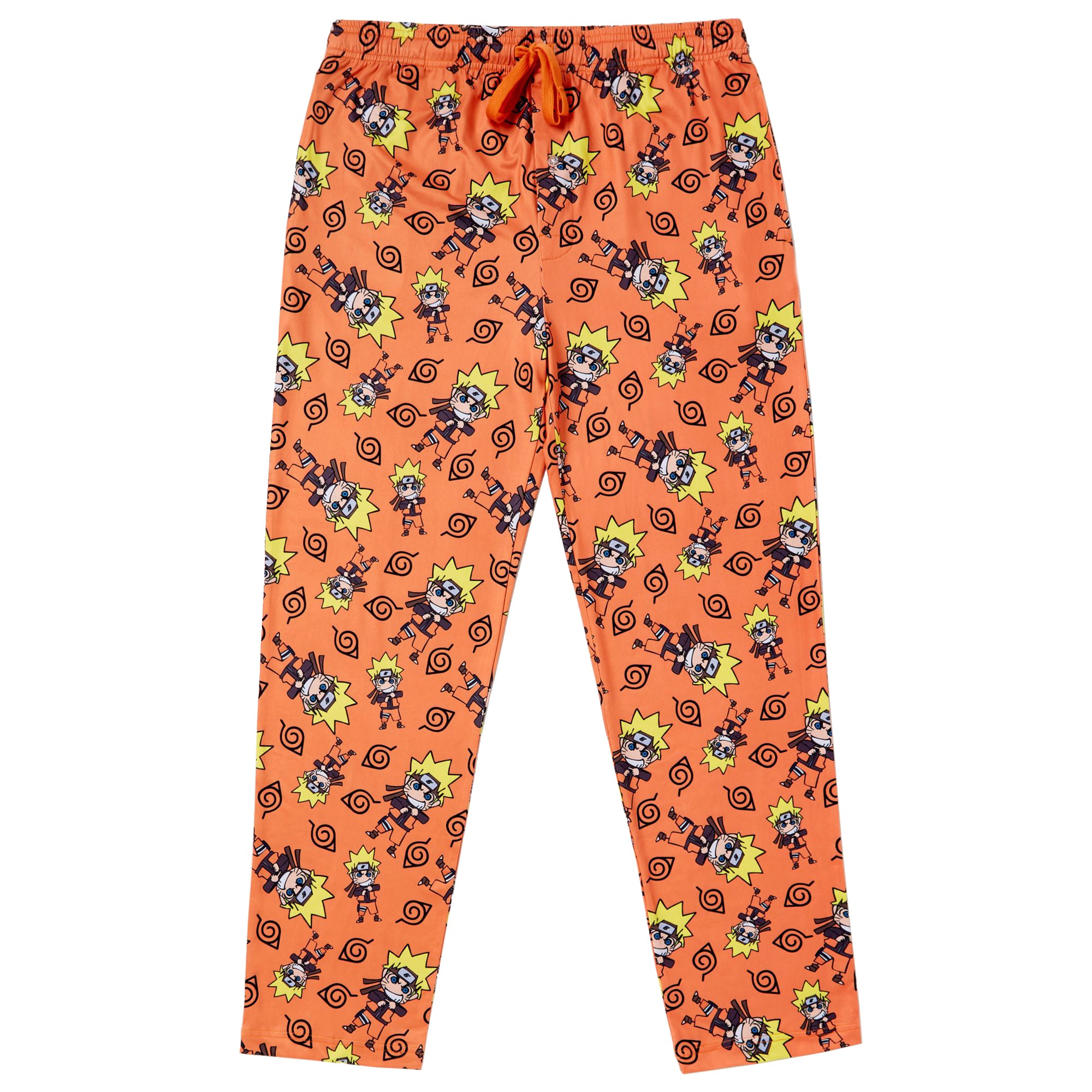 Naruto Anime Men's Chibi Character All Over Print Sleep Pajama Pants