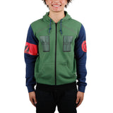 Naruto Shippuden Anime Men's Kakashi Hatake Costume Cosplay Zippered Hoodie