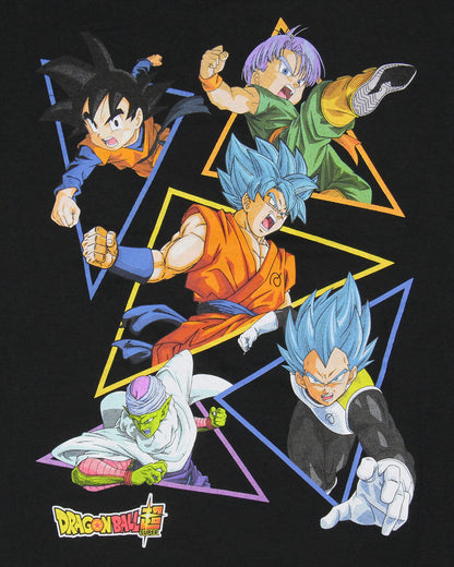 Dragon Ball Z Super Boys' Character Triangle Design Graphic Print T-Shirt