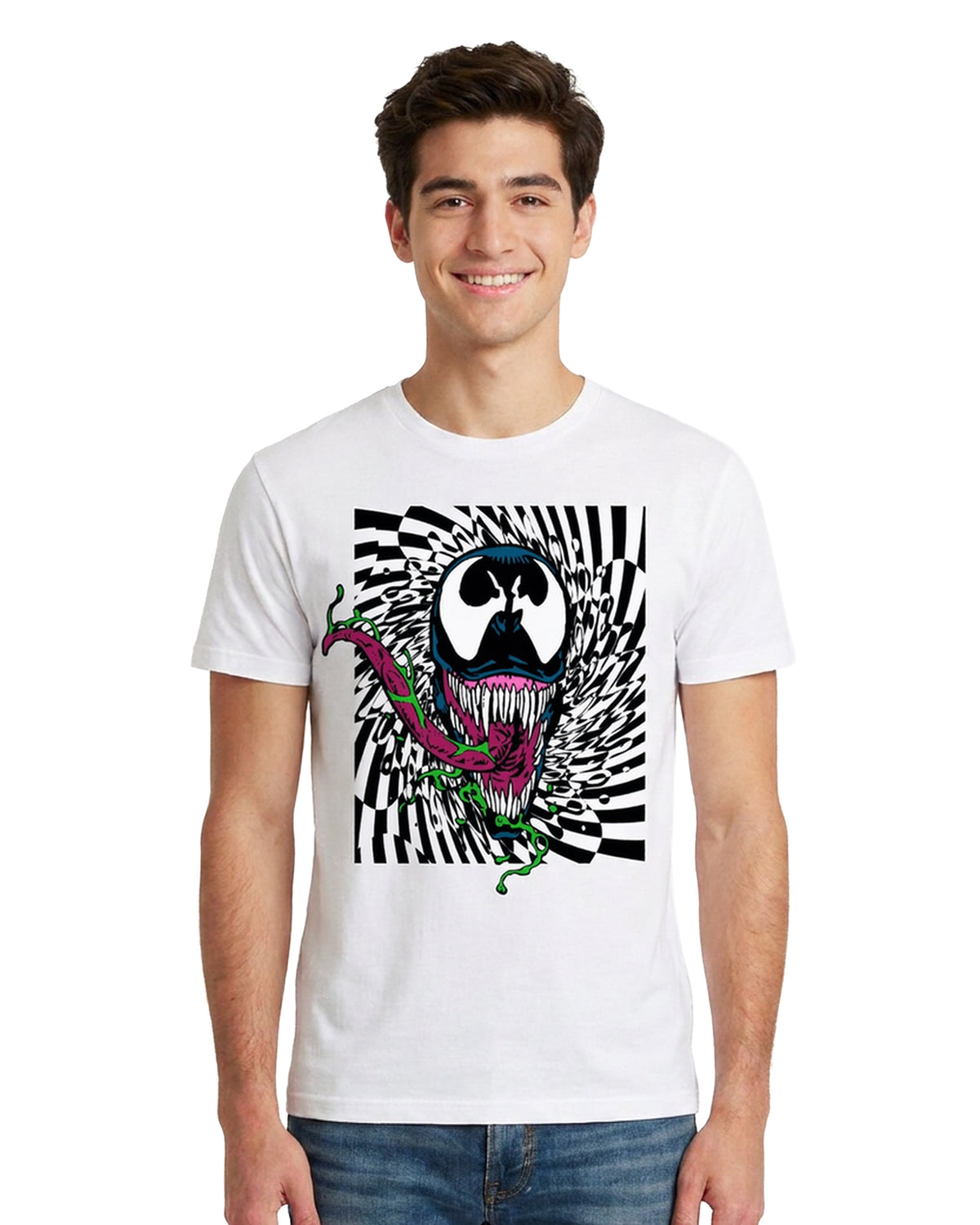 Marvel Venom Men's Hypnotized Long Tongue Graphic Print T-Shirt