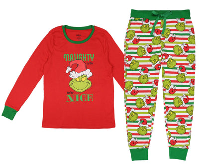 Dr. Seuss Womens' GRINCH Who Stole Christmas New Nice Lounge Pajama Sets