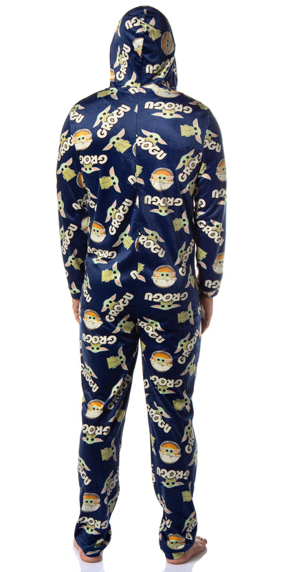 Star Wars The Mandalorian Grogu All-Over Print Hooded Adult Union Suit