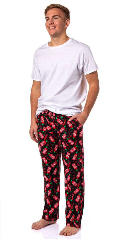 Sriracha Hot Sauce Men's Sriracha Bottle Splatter Pajama Lounge Pants
