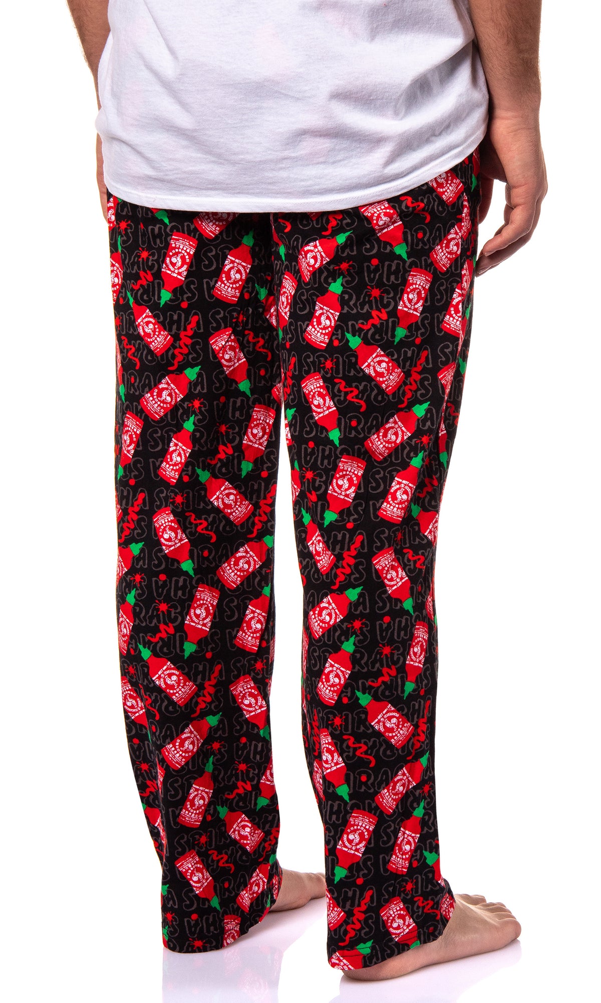 Sriracha Hot Sauce Men's Sriracha Bottle Splatter Pajama Lounge Pants