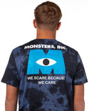 Disney Men's Monsters Inc. We Scare Because We Care Tie-Dye T-Shirt