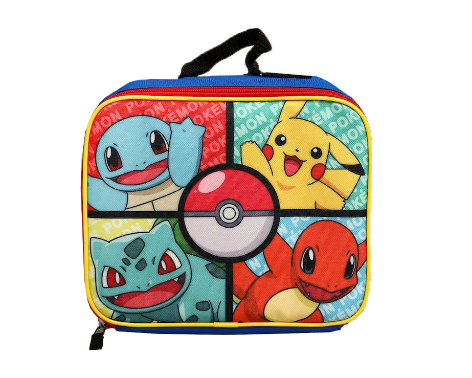 Pokemon 5 Piece Backpack Set Supply Case Key Chain Pendant Kids Backpack Set 16"